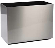 Rectangular aluminium or stainless steel planter